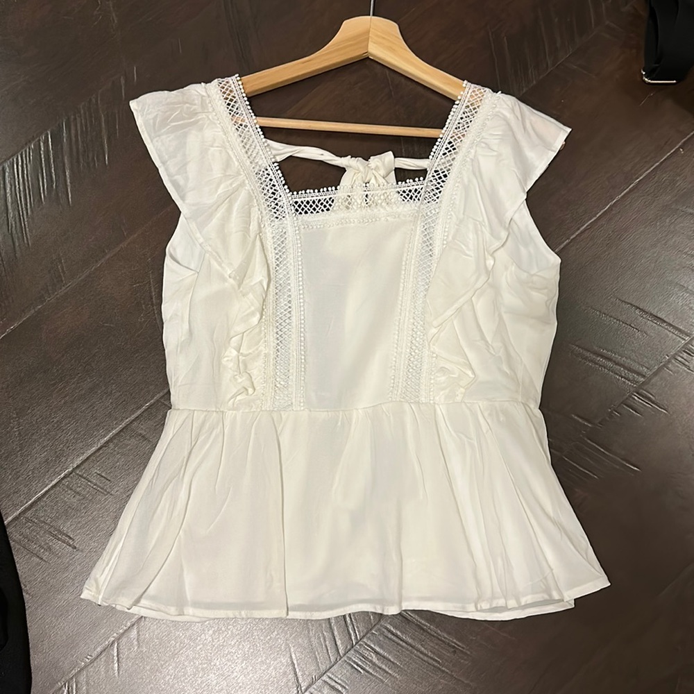 White open back Francesca’s top